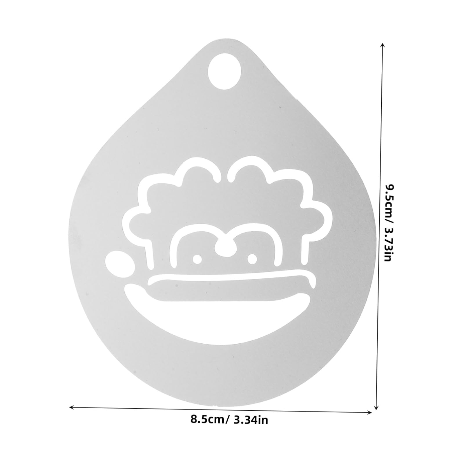 Holibanna Creative Stainless Art Stencils Reusable Decorating Tool for Cappuccino Latte and Cake Design Versatile Templates for Unique Coffee