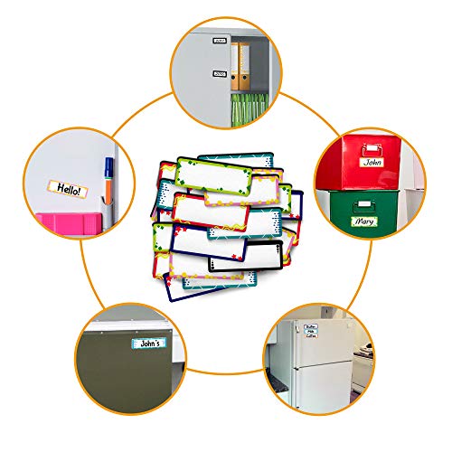 Dry Erase Magnetic Labels - Reusable Sticky Notes - Magnetic Notepads for Refrigerator - Dry Erase Magnetic Sheets - Blank Magnet Stickers to Write On - Magnets for Whiteboard Classroom Fridge