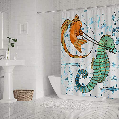Rideau de douche moderne lavable en machine en polyester imperméable - 3
