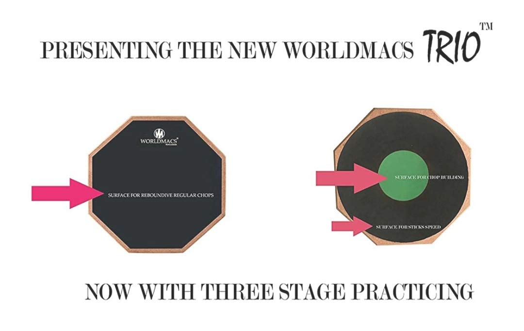 WORLDMACS 8 INCHES TWO SIDED DRUM PRACTICE PAD - Image 3 thumbnail