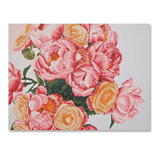 Make Market Diamond Art Kit, Full Coverage Peony Floral Theme, Multicolor, 18 x 24, 1 Pack