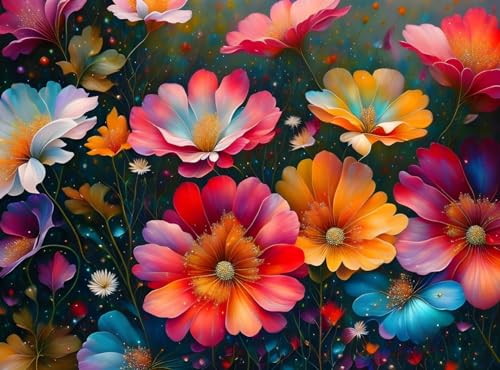 Affiches sur toile 58 x 90 cm SERENDIPITP fleurs de rêve sans cadre