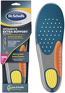 Dr. Scholl's Insoles for Women Extra Support Pain Relief Orthotics Shoe Inserts, Designed for Plus-Size, 1 Count