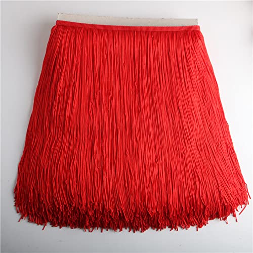 10 yards 30 cm de Long frange dentelle gland Polyester dentelle ruban d'habillage danse latine jupe rideau franges pour coudre dentelle ruban