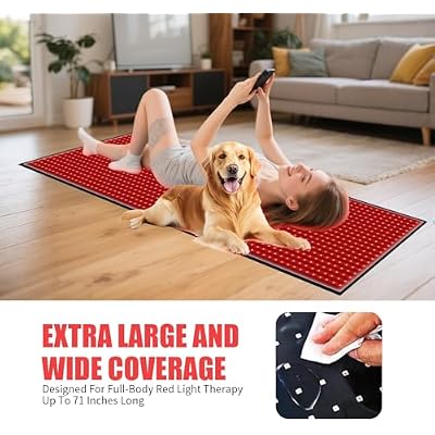Red Light Therapy Mat for Body Pain Relief,Red Light Therapy Blanket 1280 LEDs Red Near Infrared 660nm 850nm Full Body Pad, 71x 31 Large Red Light Therapy Pad