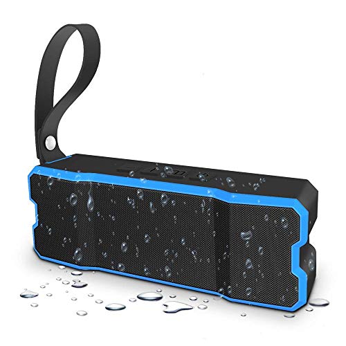 Altavoz Bluetooth Portátil 10W, MeihuaTu Altavoz inalámbrico Sonido con Estéreo Premium, IPX6 Impermeable para Viaje, Fiesta,Ducha, Playa,Smartphones,Tablets-Negro Azul