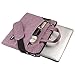Qishare 13.3 14 inch Laptop Case Laptop Shoulder Bag, Multi-functional Notebook Sleeve Carrying Case With Strap for Samsung Acer Asus Lenovo Yoga Macbook pro 13 Ultrabook Chromebook(Purple Lines)