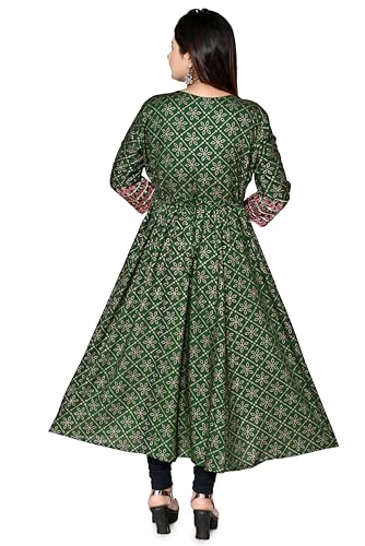Image of Rayon Casual Ethnic Round Neck Embroidered Kurta for Women and Girls (310)