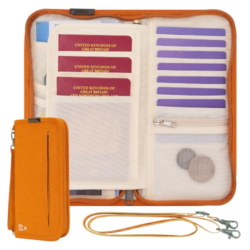 Image of Neck Wallet Lightweight RFID Blocking Waterproof Travel Pouch Passport Wallets for Women Men