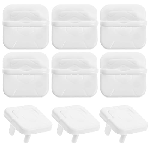 12pcs Babyproof Socket Covers for Standard Wall Outlets Safety Electrical Outlet Caps Protecting Hands Easy to Install for Home Safety