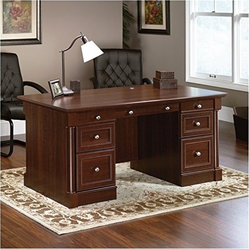 Bowery Hill Executive Desk In Select Cherry #TOP6