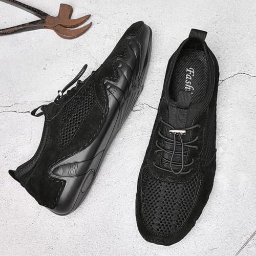 Image of Driving Shoes for Men Breathable Mesh Men's Casual Shoes Slip On Fashion Comfortable Handmade