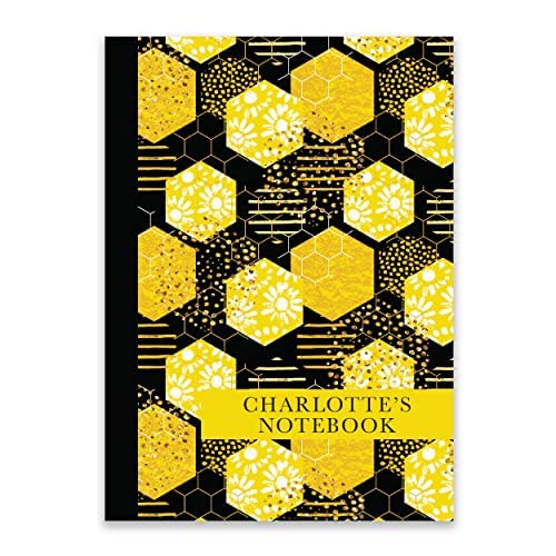 Paper Themes A5 Notebooks Personalised with Name or Text for Men Women and Children Customised Notepads | Gifts for Men & Women | Available in A4 A5 & A6 (Honeycomb)