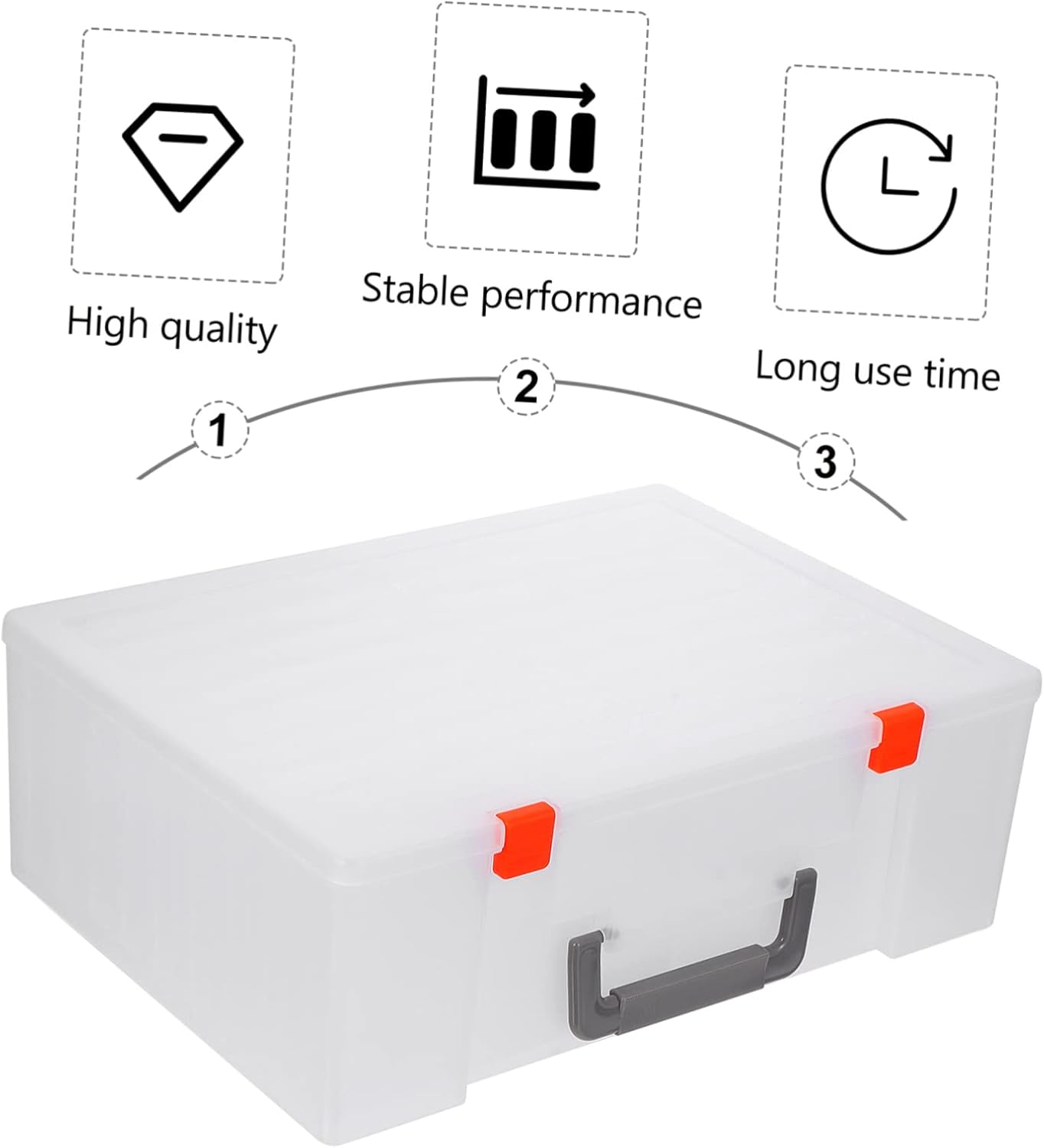1set Photo Storage Case Box with Organizing Boxes for Photos Stickers Stamps and Puzzles Transparent Craft Keeper for Easy Carrying and Item Classification