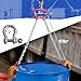 55 Gallon Drum Lift, 2200 lbs Load Capacity, Chain Drum Lifter for 30–55 Gallon Steel Drums, Improved Hook Design Drum Lifting Hook for Forklift Crane Hoist