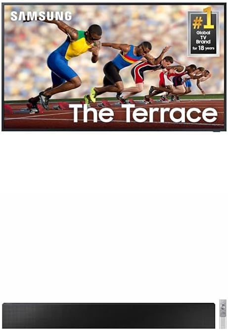 SAMSUNG 75-Inch Class Neo QLED 4K The Terrace Full Sun, Neo Quantum HDR+(QN75LST9DAFXZA, 2024) + SAMSUNG HW-LST70T 3.0ch The Terrace Outdoor Soundbar w/ IP55 Weather Resistant, Titan Black