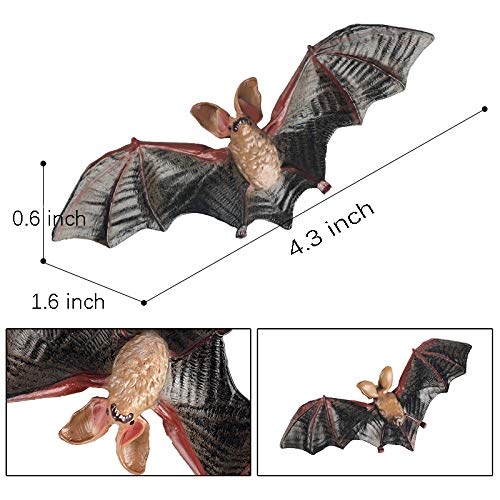 4 Pcs Simulate Bat Figurines, Mini Bat Figures For Diy Cake Topper, Halloween Home Decoration #TOP1