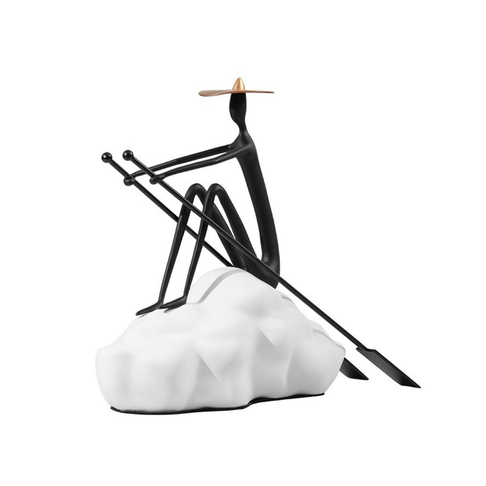 Zhaoj24-05 Art Sculptures Modern Minimalist Abstract Art Boat Figure Figurine, Interior Home Decoration