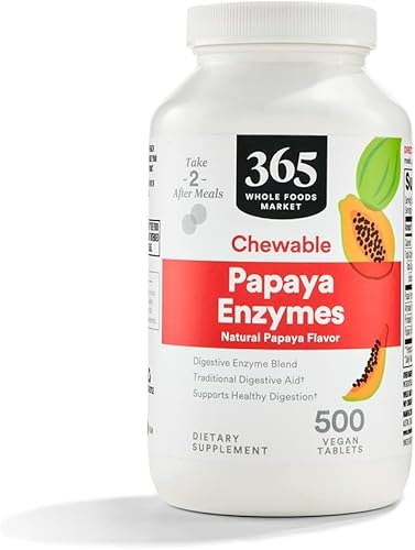 Miniatura 1 de 365 by WFM, Enzimas de Papaya, 500 masticables