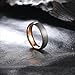 King Will 6mm Silver and Rose Gold Wedding Band for Men Women, Domed Brushed Tungsten Carbide Rings, Comfort Fit, Size 10