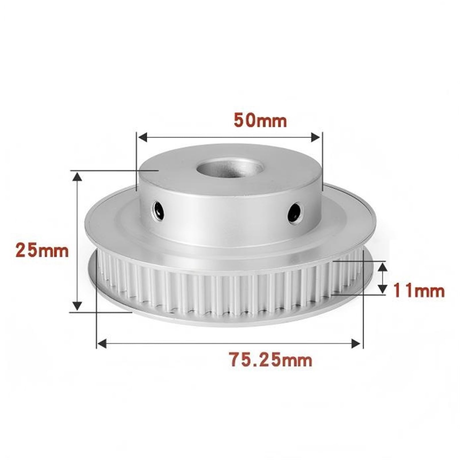 Zahnriemen-Antriebsscheibe 5M Zahnriemenscheibe, 48 Zähne, Typ BF, Riemenbreite 11 Mm, 3D-gedruckte Teile(Width 11mm-Bore 15)