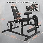 Leg Extension, 3-in-1 Leg Curl Machine with Adjustable Back, 800LB Capacity Leg Workout Equipment with Leg Holder, Compact for Small Spaces, Heavy-Duty Leg Machine, AT05 - Image 2