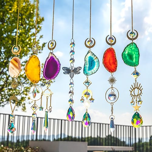 Sun Catchers for Windows BlumWay 7pcs Suncatchers Crystal Hanging Wind Chimes - Image 3