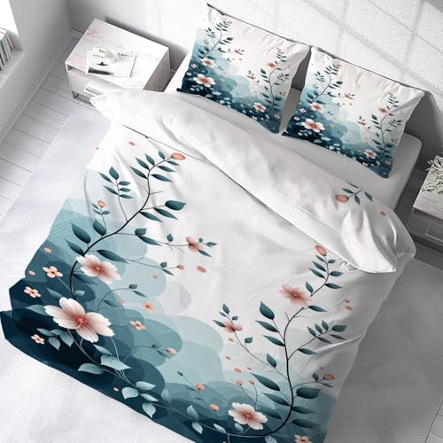 Housse de couette 200x200 en microfibre douce finition peinture
