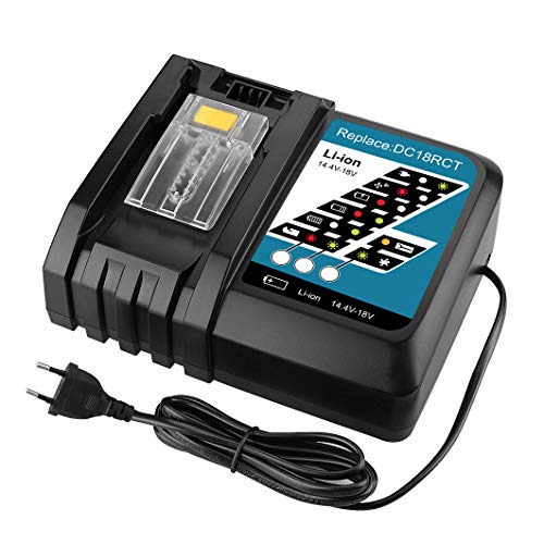 Topbatt DC18RCT DC18RC 14.4V-18V 7A de Remplacement pour Makita Batterie Chargeur de BL1860 BL1850 BL1845 BL1840 BL1835 BL1830 BL1815 BL1430 BL1440 BL1450