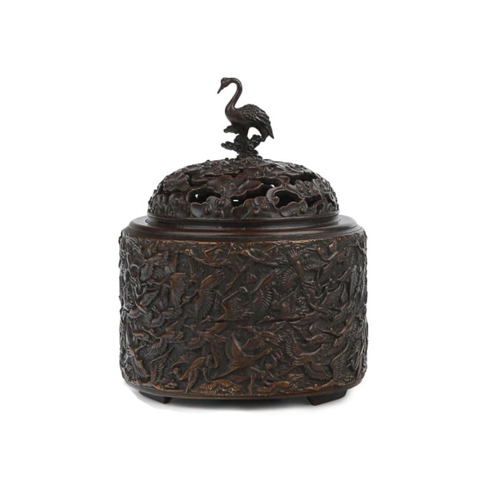 SLEEVE Incense Burner Holder Household Brass Incense Burner Antique Sandalwood Agarwood Incense Burner Creative Incense Seal Incense Burner Incense Holder
