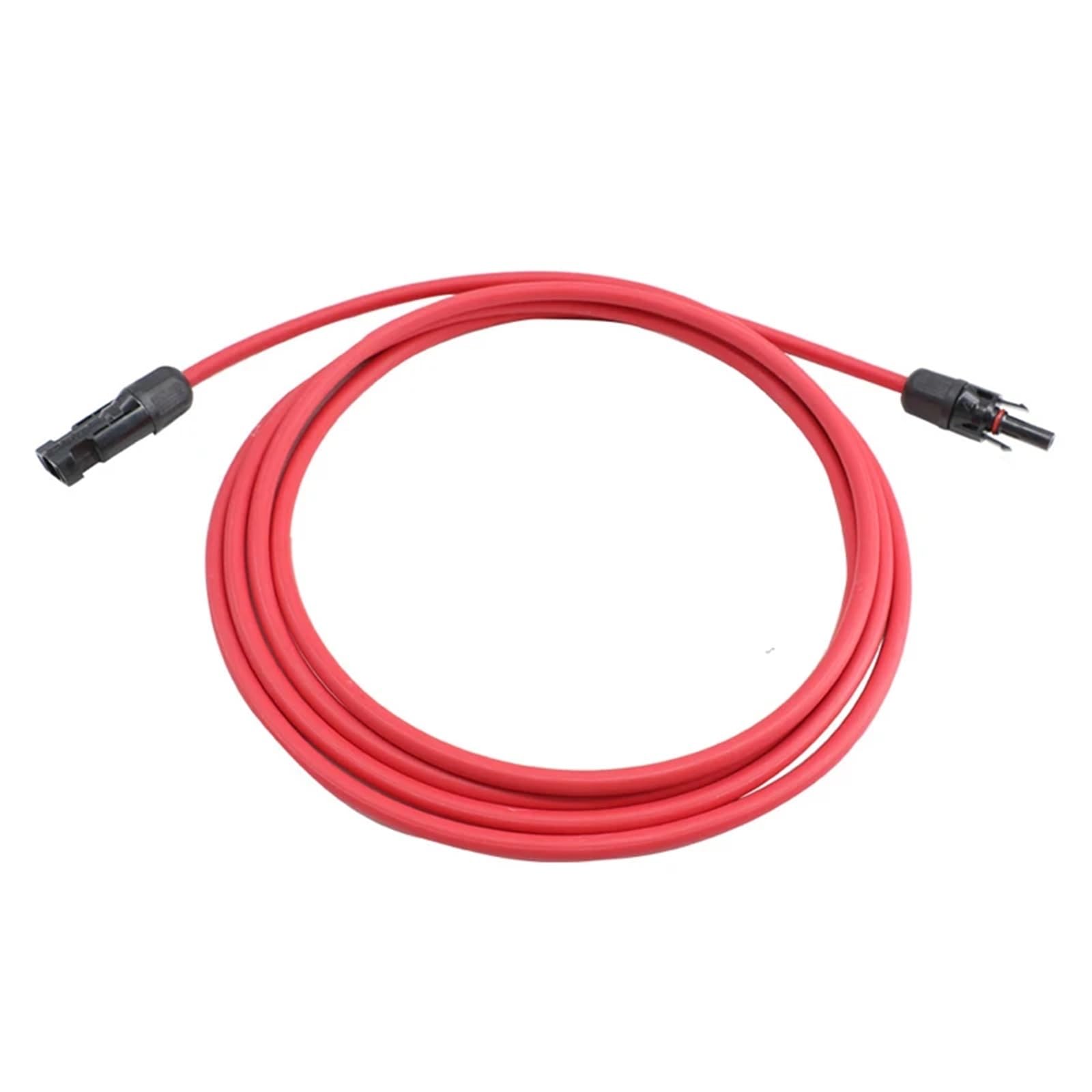 1 par de cables de extensión de panel solar de cobre 6 4 2,5 mm² 10 12 14 AWG negro y rojo con conectores de cables solares fotovoltaicos (8 m rojo y 8 m negro, 10 AWG-6 mm2)