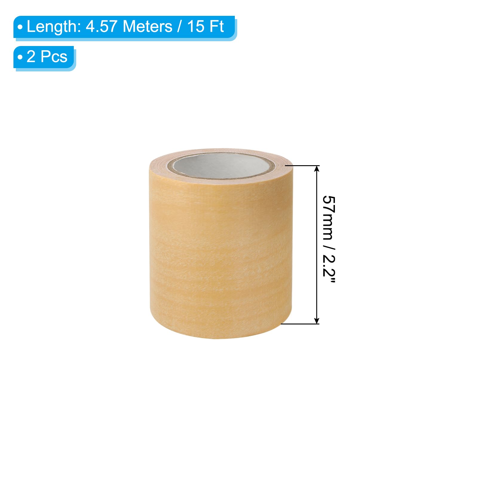 PATIKIL 2pcs Tira de Transición de Suelo, Cinta de Umbral Autoadhesivo Piso Divisor Plano Reparación Texturizada para Puerta Borde Espacio Laminado，5.7cm x 4.57m, Arce Amarillo