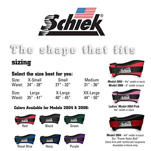 Schiek Sports Model 2004 Nylon 4 3/4 Cintura