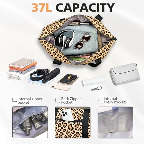 Image of TOPBAG Travel Duffle Bag, Waterproof Weekender Carry On Tote Bags for Women, Sport Gym Bag for Men, Hospital Bag for Labor and Delivery, Overnight Luggage Bag with Trolley Sleeve Coral Pink