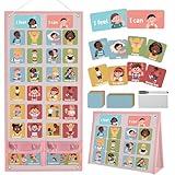 Yoink Feelings Pocket Chart for Kids, Emotions Chart for Calm Down Corner Supplies, Social Emotional Learning Activities Autism Classroom Must Haves, Pink