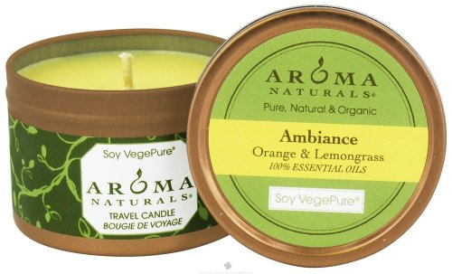 Aroma Naturals - Ambiance Soy VegePure Small Travel Tin Eco-Candle Orange & Lemongrass