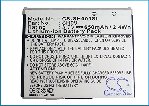 Batería de reemplazo compatible para SH902ISL SH903i 650mAh miniatura 5