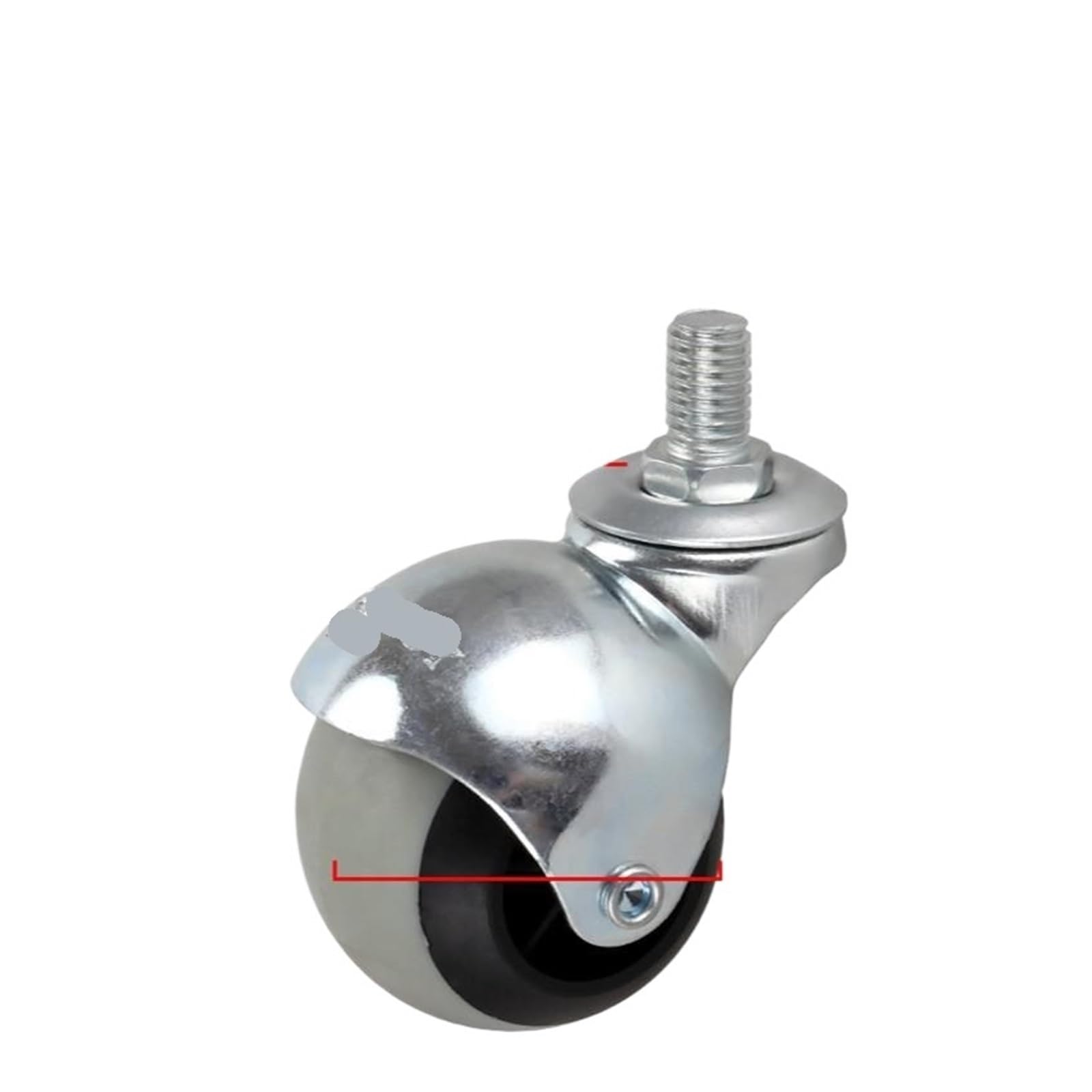 1 Piece 2 inch 8mm/10mm Spherical Nylon Caster Wheel Furniture Coffee Table TPR Silent(J)