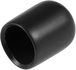 uxcell 80pcs Rubber End Caps 9mm ID Vinyl Round End Cap Cover Screw Thread Protectors Black