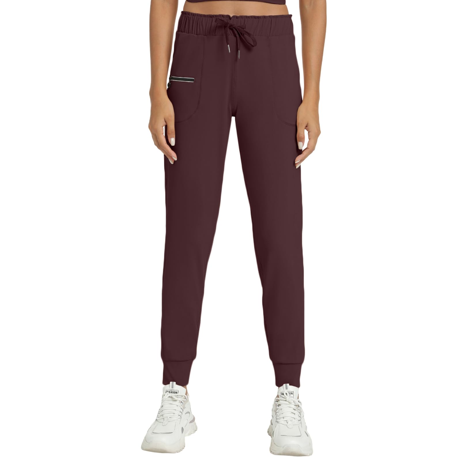 Joggers for Women with Pockets Elastic Waist Workout Sport Gym Pants
