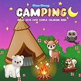 camping: relax with cute simple coloring book