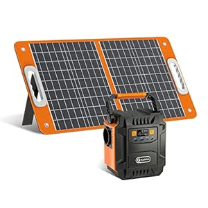 FF FlashFish 200 W tragbares Kraftwerk 48000 mAh Solargenerator Notstromversorgung Batterie mit 18V/60W faltbares Solarpanel, tragbares Solarladegerät mit DC-Ausgang