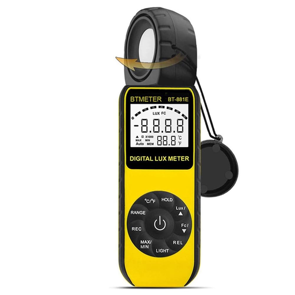 Luxmètre numérique pour plantes et maison BT-881E afin de surveiller l'intensité lumineuse LCD