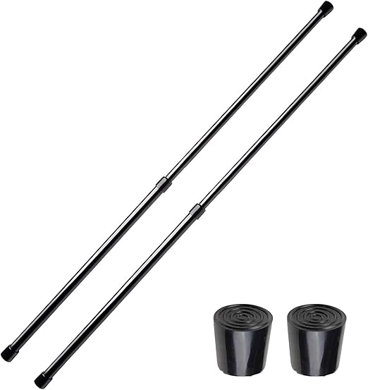 2 Pack Small Tension Rods 26 in to 39 Curtain Rods Window Rods in Extendable Width Spring Cupboard Bars for Kitchen Utensils, Closet, and Cabinet, Fit in The Spaces to Stay Up