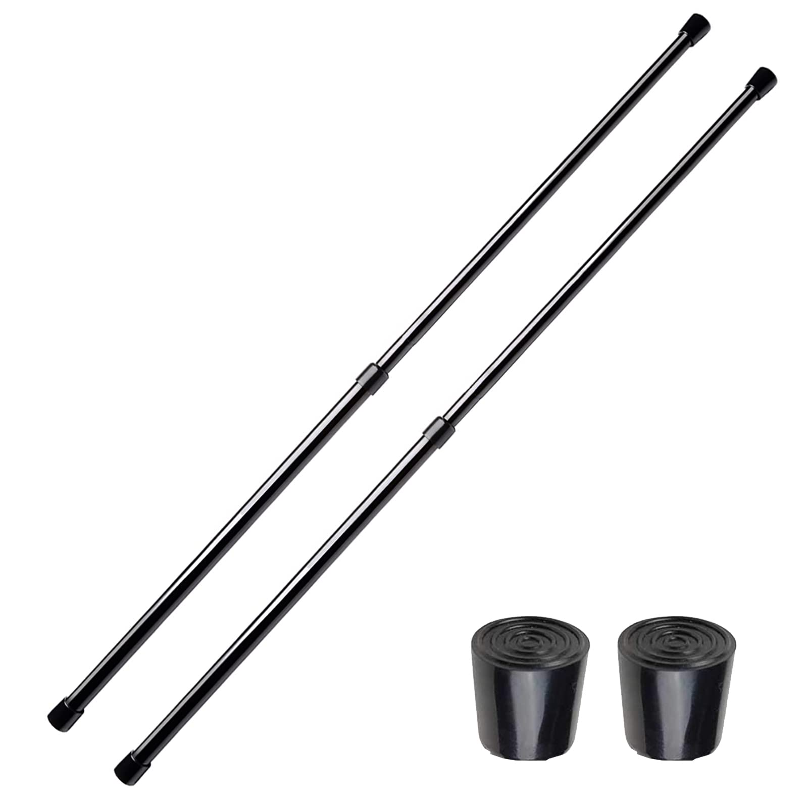 2 Pack Small Tension Rods 26 in to 39 Curtain Rods Window Rods in Extendable Width Spring Cupboard Bars for Kitchen Utensils, Closet, and Cabinet, Fit in The Spaces to Stay Up