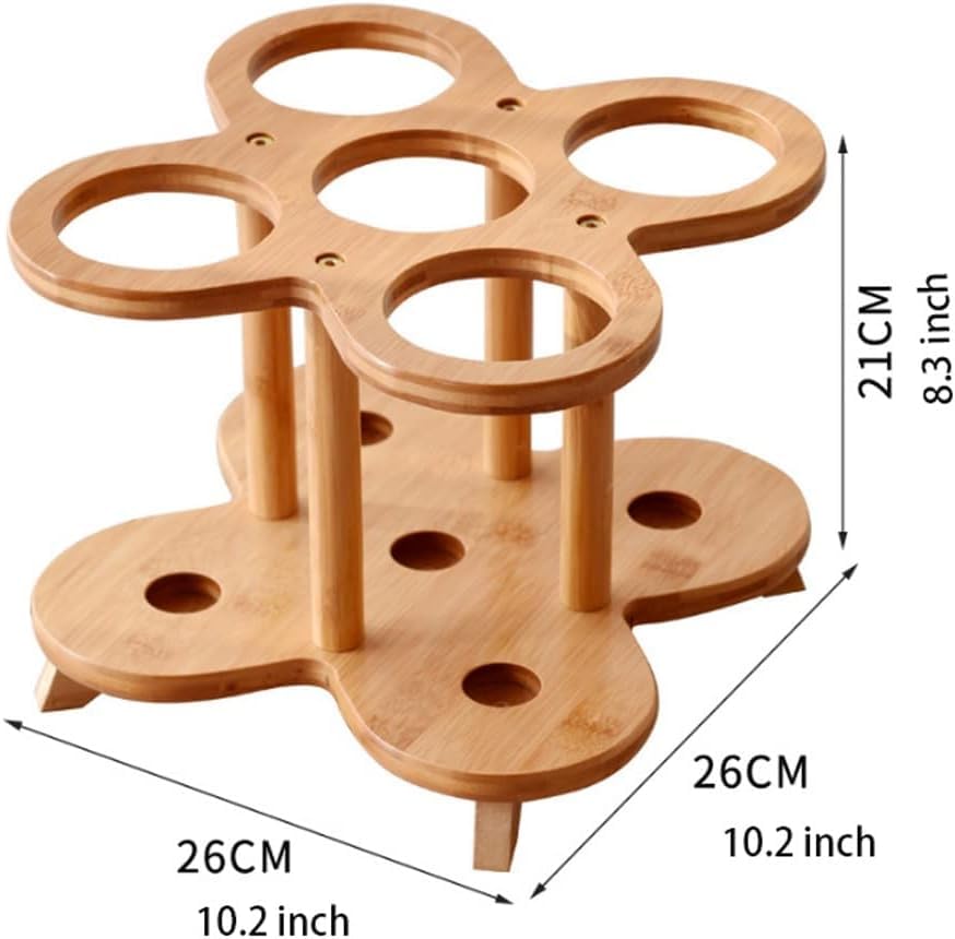 Soporte para botellas de vino para encimera, 5 huecos miniatura 3