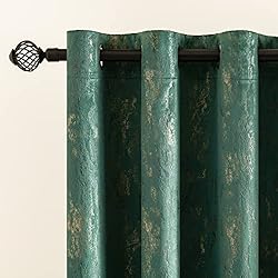 Cortinas Para Salon Con Muebles Oscuros MIULEE 2 Piezas Cortina Terciopelo para Ventana Cortina Decoracion Elegante con Ollaos Anti-Ruido para Salón Habitación Dormitorio Oficina 140 x 175 cm Verde Oscuro