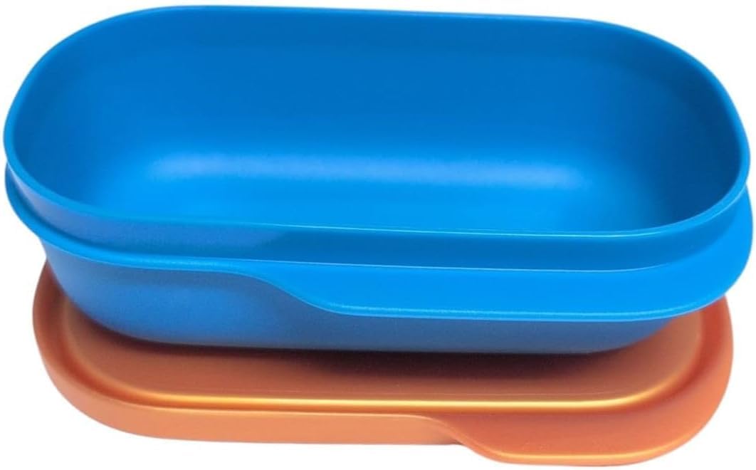 Tupperware to Go Lunch Box Clevere Pause 120 ml Contenitore per il pranzo Mini Twin Eco+ Scuola (blu oro 120 ml)