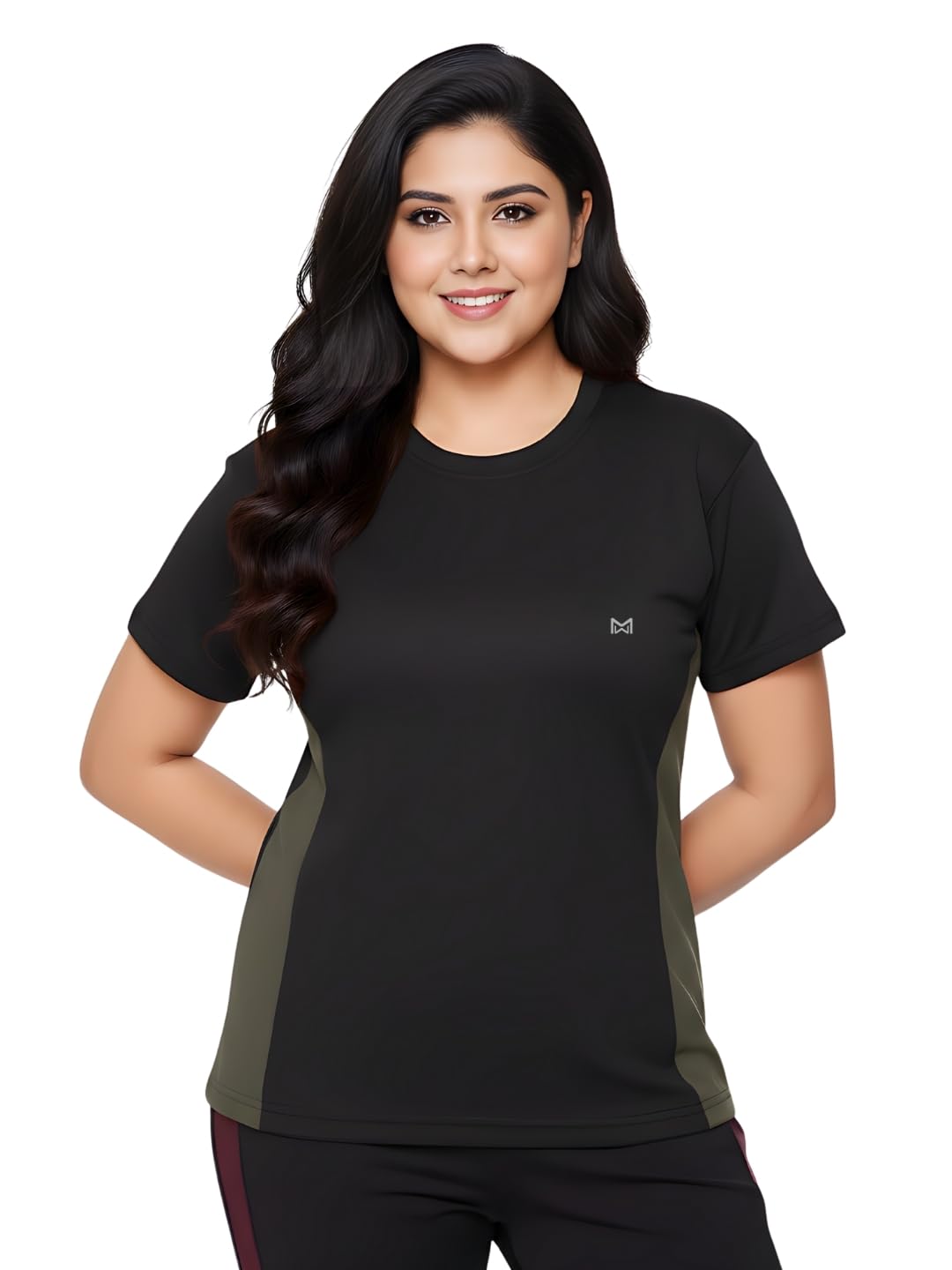 white moon Gym Tshirt for Women Workout Dry Fit t Shirt Sports Tshirt | Gym Tops for Woman | Lightweight Round Neck Breathable Half Sleeve Activewear Running Yoga Tops for Woman-picture-53