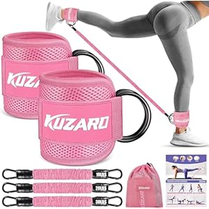 Resistance Bands Set with Ankle Straps, Legs and Glutes Workout Equipment, Ankle Weights Bands for Women, Booty Exercise Equipment for Kickbacks and Hip Training, Home Gym Fitness Equipment